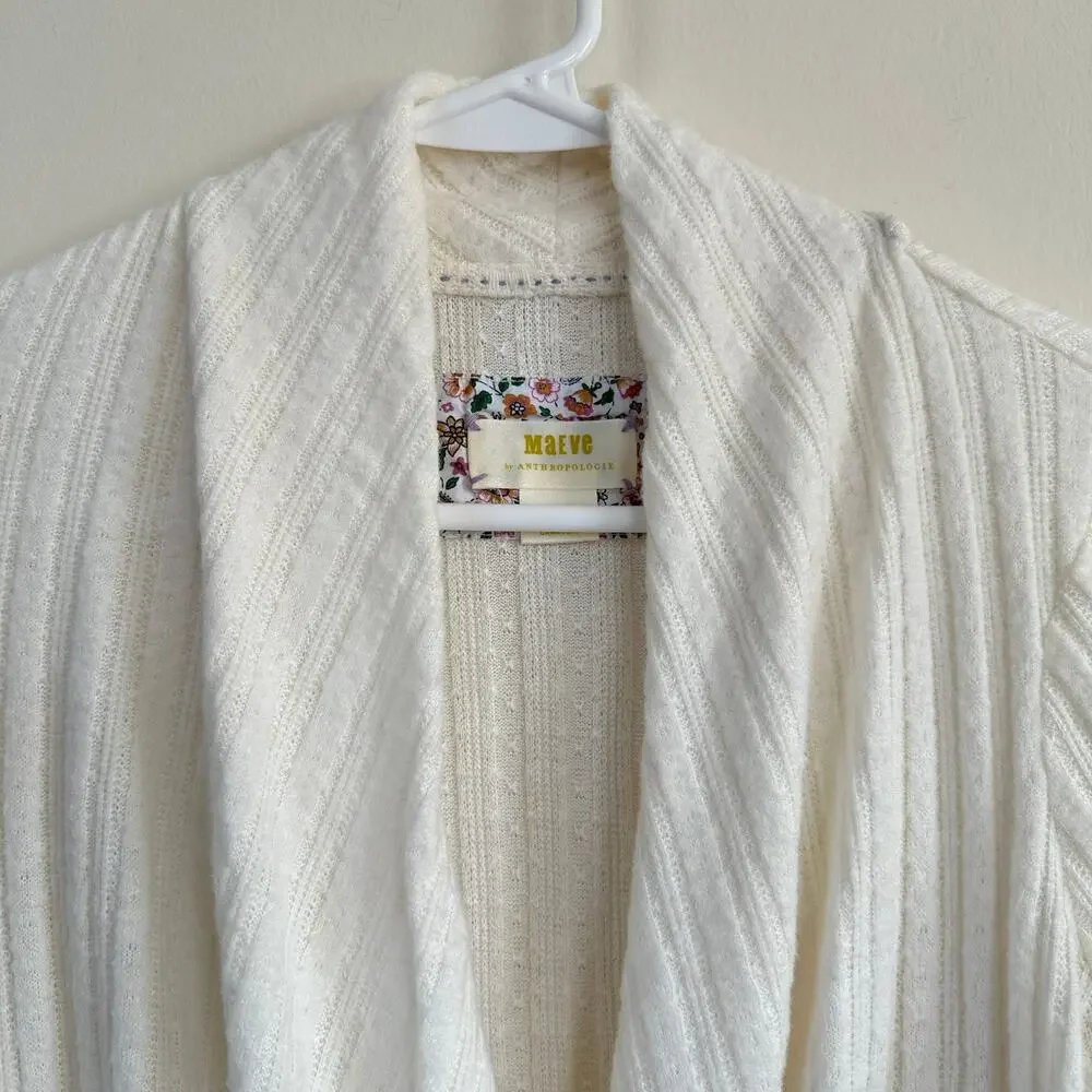 Anthropologie Maeve Rafaela Faux Wrap Deep V-Neck Long Sleeve X-SMALL - Picture 3 of 13